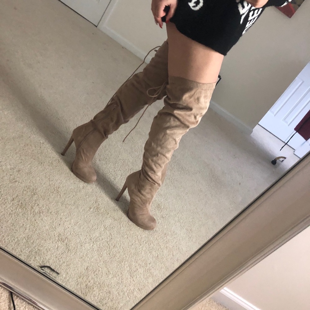 Charlotte Russe high boots color camel
